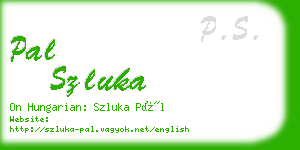 pal szluka business card